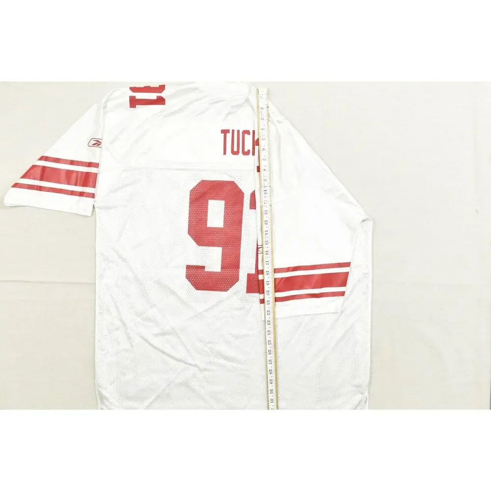 Reebok NFL New York Giants Justin Tuck 91 On Field Jersey White Men's Size 2XL